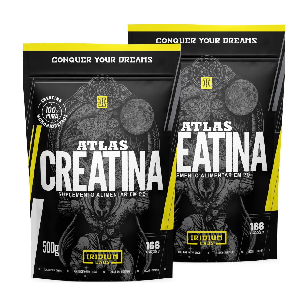 Kit 2x Atlas Creatina - 500g - Iridium Labs em Oferta na Shopee