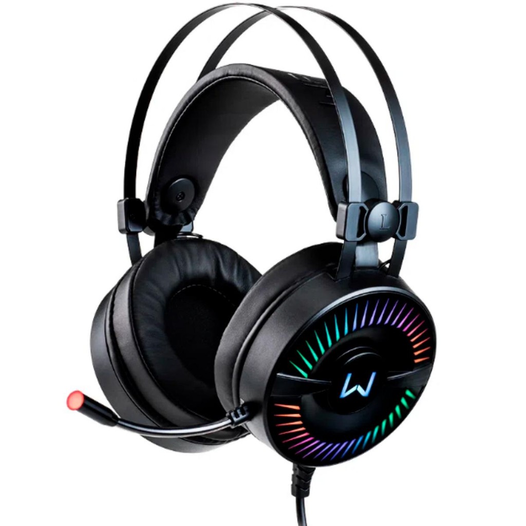 Headset Gamer Warrior Flamma PH306 - Com Microfone - LED RGB - Conector USB - Preto em Oferta na Shopee