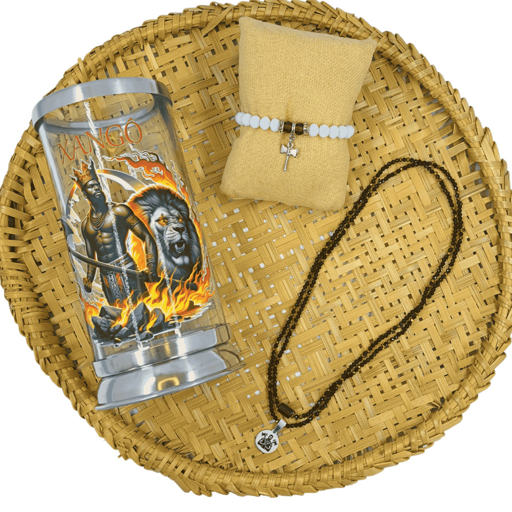 Kit Conexão Espiritual Orixá Xangô Castiçal