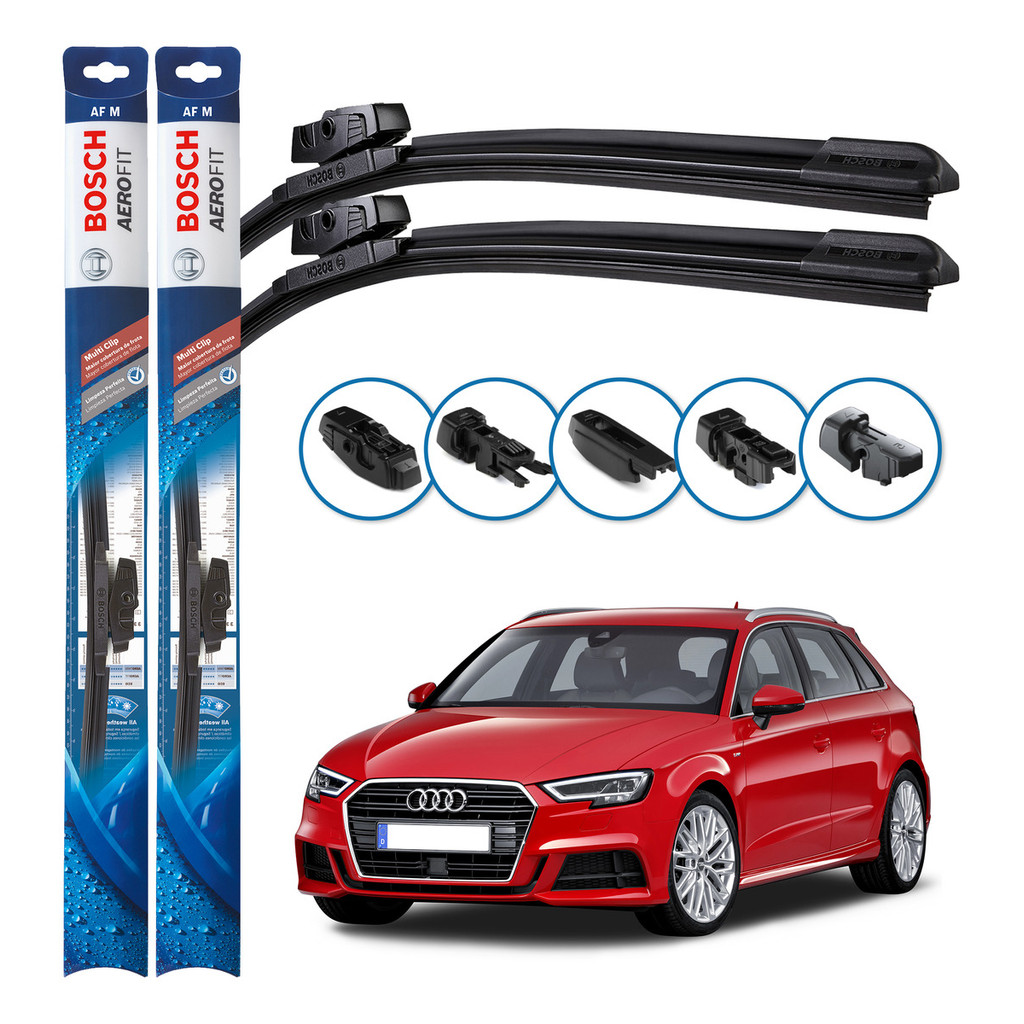 Par de Palhetas Limpador Parabrisa Multiclip Original Bosch Audi A3 Sportback 2012 A 2020