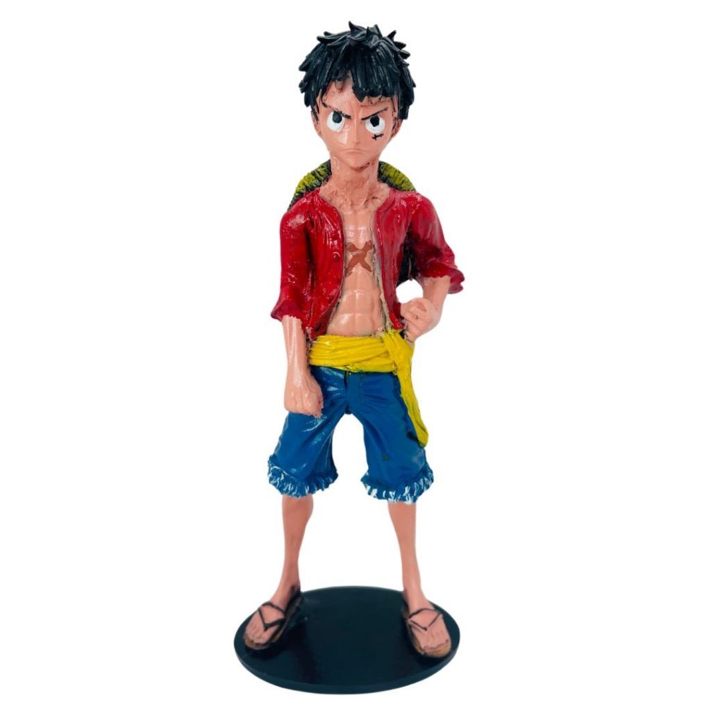 Boneco Colecionável Estátua Action Figure Luffy One Piece Straw Hat Chapéu de Palha Resina