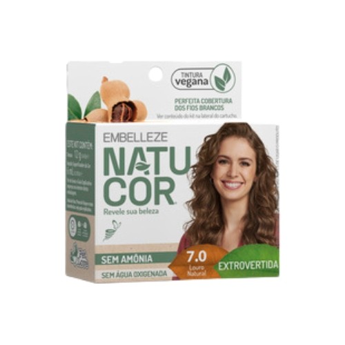 EMBELLEZE TINTURA NATUCOR SEM AMONIA 7.0 LOURO NATURAL em Oferta na Shopee