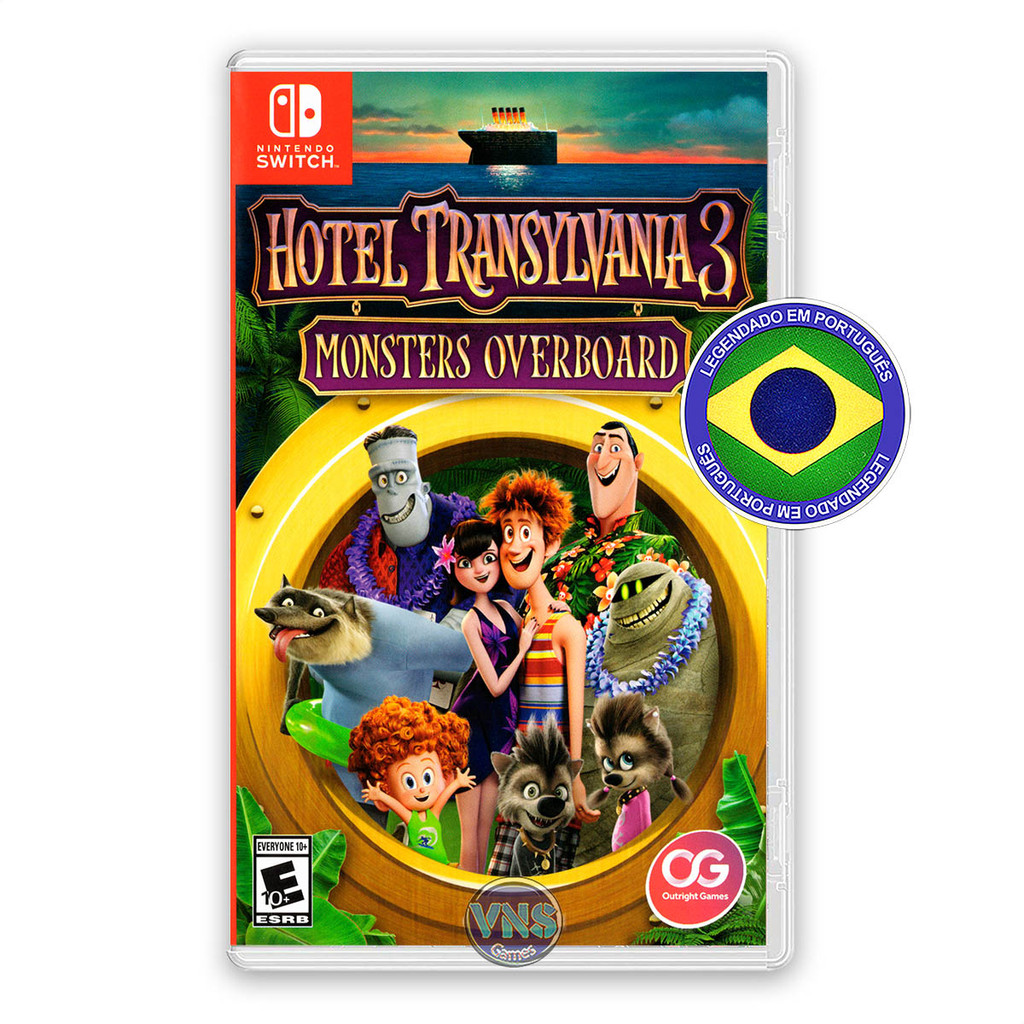 Hotel Transylvania 3: Monsters Overboard (Hotel Transilvânia 3: Monstros a Bordo) - Switch - Mídia Física - Lacrado
