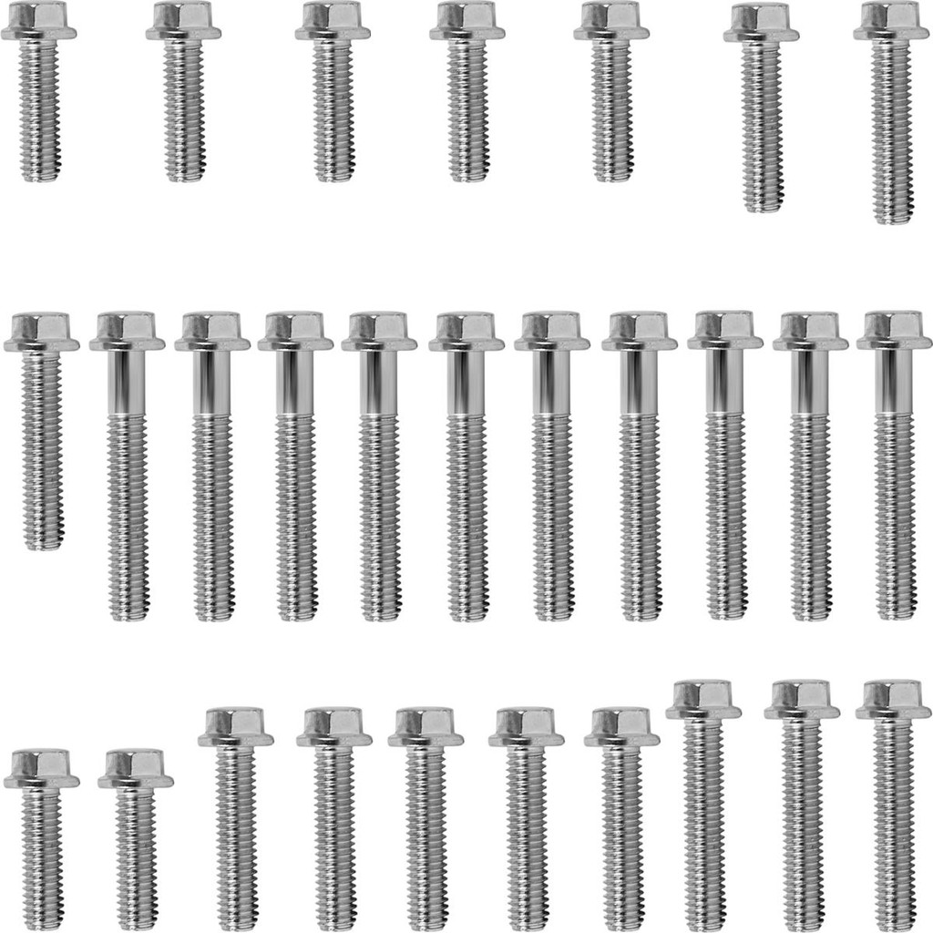 Kit parafusos zincados tampa lateral motor esquerda direita XR250 Tornado 2001 a 2008 CBX 250 Twister 2001 a 2008