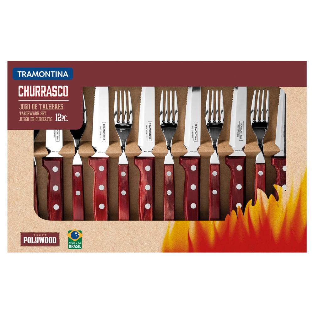 Faqueiro Polywood 12 Peças Tramontina 21198/776 em Oferta na Shopee