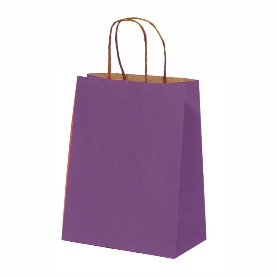 Sacola de Papel - 9,5x7,5x14,5cm - Kraft Natural Roxo - Ref. 5038 - 10 unidades - WMA - Rizzo em Oferta na Shopee