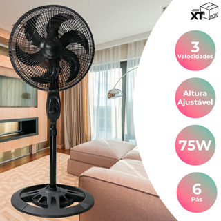 Ventilador De Coluna De Chão Turbo Vento Forte 3 Velocidades 110v/220v