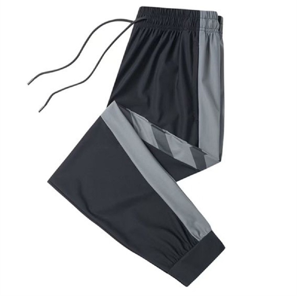 Calça Jogger Preta Masculina Dry Fit Com Fitas Esportiva
