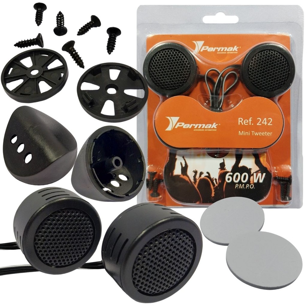 MINI TWEETER DE ALTA FREQUENCIA 600W PAINEL PORTA COLUNA PAR  SOM AUTOMOTIVO RMS ALTO FALANTE 4 OHMS em Oferta na Shopee