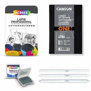 Kit De Desenho Profissional Artístico em Oferta na Shopee