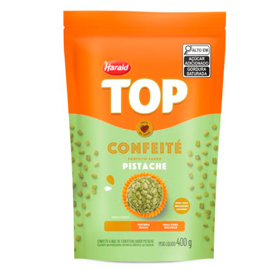 Top Confeité Sabor Pistache - Top - 400g - 1 unidade - Harald - Rizzo em Oferta na Shopee