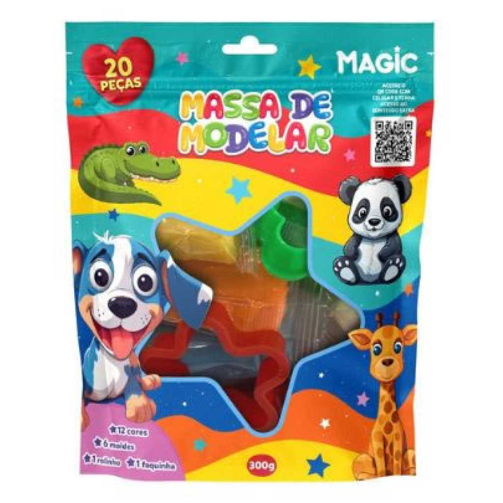 MASSA DE MODELAR 20 PECAS   300G em Oferta na Shopee