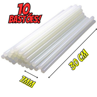 80/40/30/20 ou 10 Bastões de Cola Quente fina Transparente 7,0mm em Oferta na Shopee