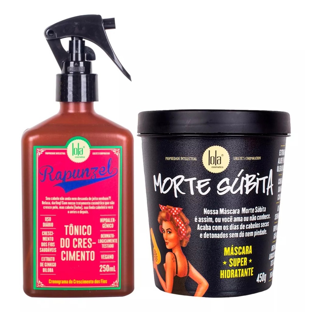 Kit Lola Tônico Rapunzel 250ml + Máscara Morte Súbita 450g