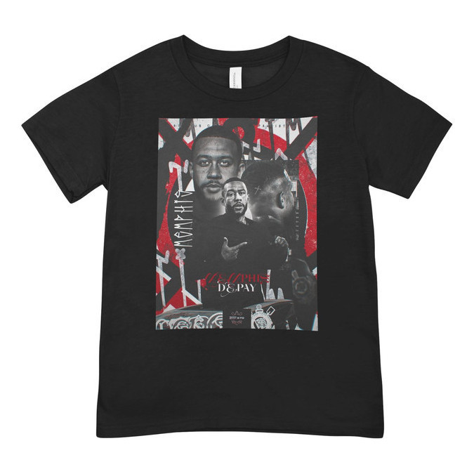 Camiseta Corinthians Menphis Depay Time Futebol Preta Estilo