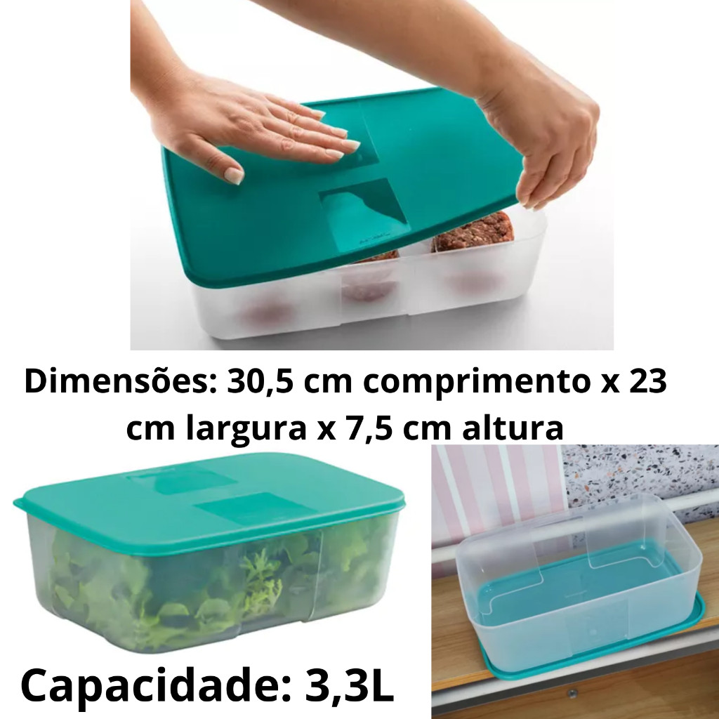 Refri Fresh Médio Verde 1.5L Tupperware