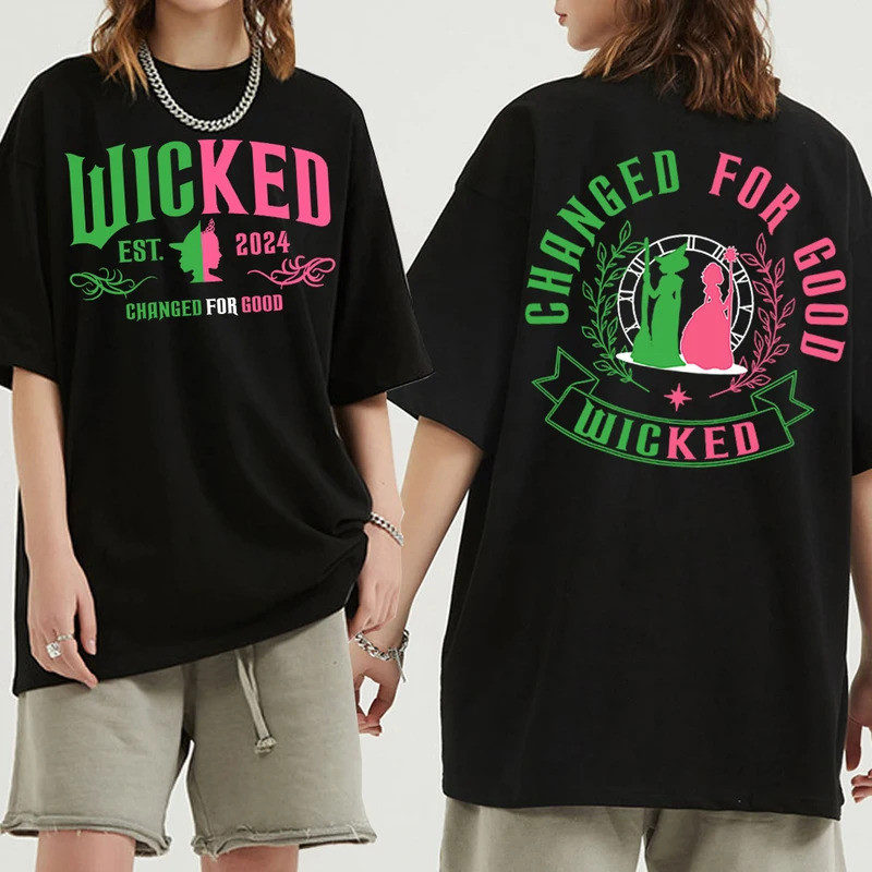 Camiseta Wicked Change for Good T Shirt Hot Fashion  Aesthetic Elphaba Glinda T-Shirt Unisex High Quality Cotton Tees