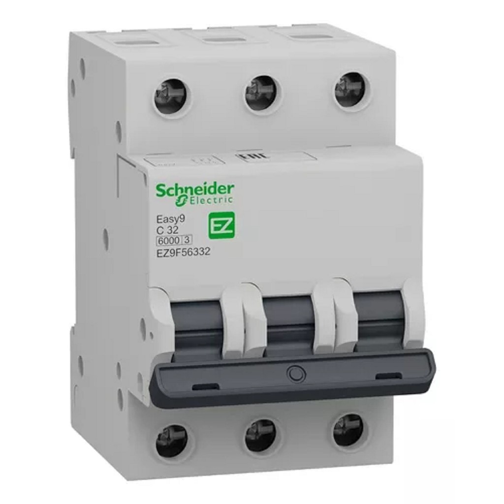 Disjuntor Tripolar Easy9 3x32a 3x25a 3x20a Curva C Ez9f56332 Schneider