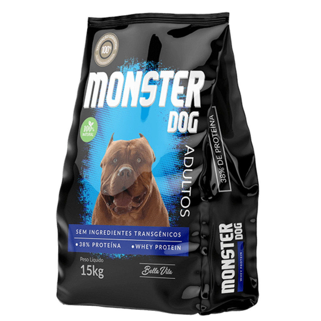 Ração Monster Dog Para Cães De Alta Perfomance 15 kg Super Premium C/ Whey Protein em Oferta na Shopee