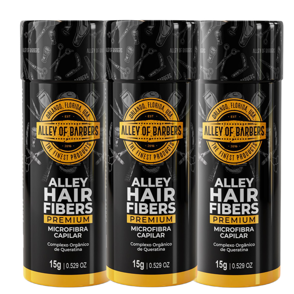 Fibra Capilar Alley of Barbers 15g Kit c/ 3 Unid. Original