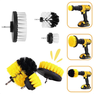Escovas Rotativa Furadeira Parafusadeira Kit 3 unid Limpeza Pesada Automotiva Estofado Tapete Piso S