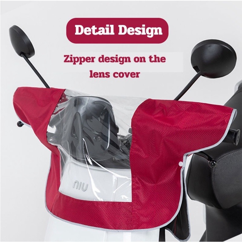 Capa De Chuva Para Scooter Elétrica-Mantenha Seu Passeio Seco E Protegido/Frontal Motocicleta