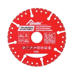 Disco Diamantado Para Multi-Material 4.1/2'' - 115mm x 22,23mm / 20mm (745202) - Onsite