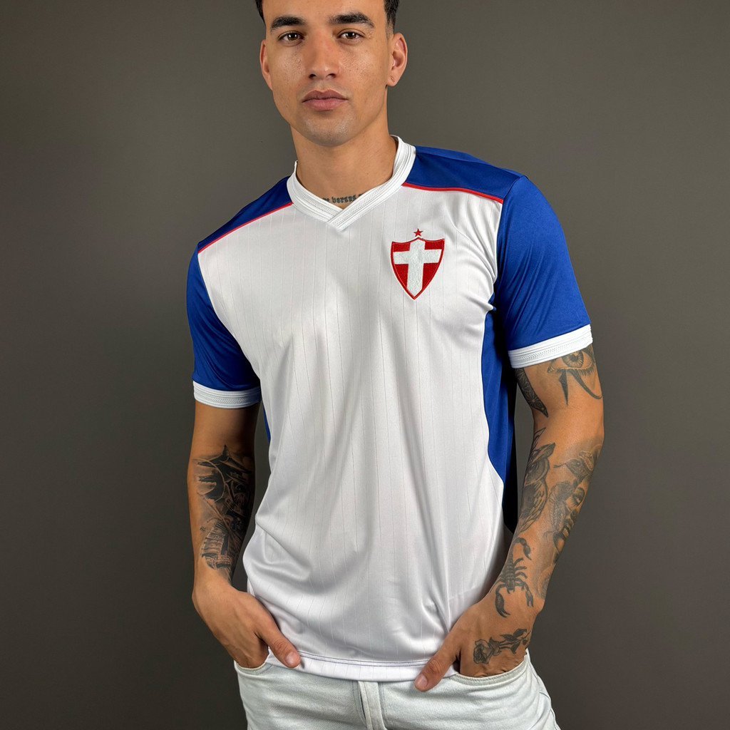 Camisa Palmeiras Retrô 1914 Cruz de Savóia Dry Branca Masculina - Sports & Outdoors