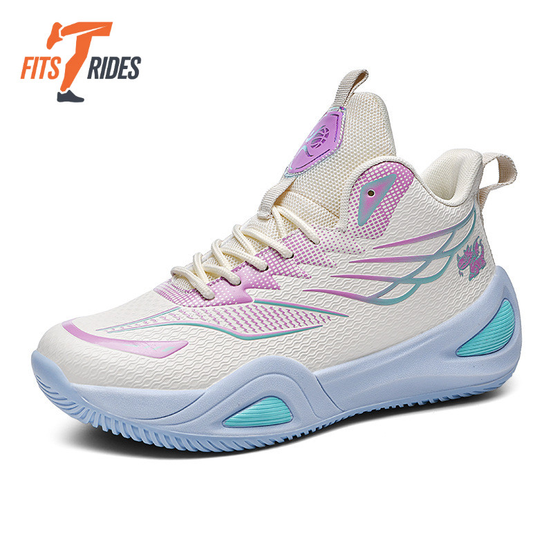 Tênis Basquete Confortável Tênis de Vôlei Masculino Feminino Roxo Antiderrapante Sapatos Basquetebol em Oferta na Shopee