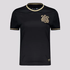 Camisa Corinthians Infantil Preta e Dourada