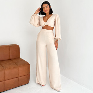 Conjunto Duna Manga Longa Balonê e Calça Pantalona Lore da Lunii Coleção Outono Inverno em Oferta na Shopee