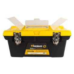Caixa de Ferramentas Organizadora 16" Plástico ABS – Titanium Platina 15kg