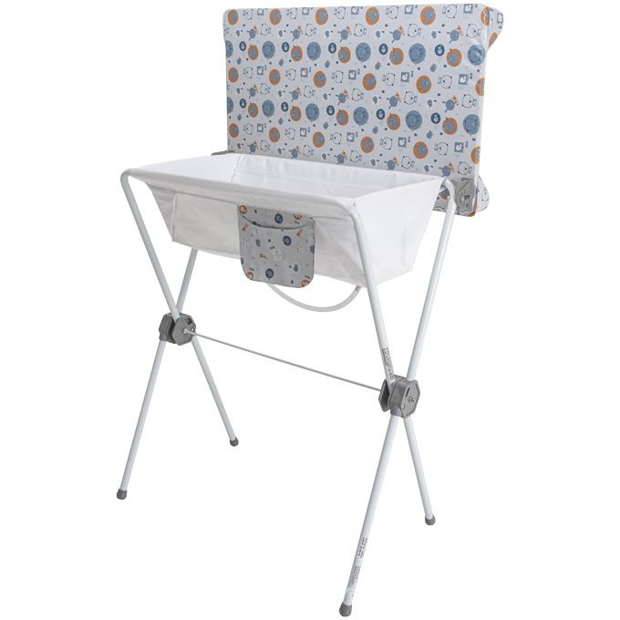 Banheira Infantil Kiddo Slim Plus Whoop Cinza c/ Trocador em Oferta na Shopee