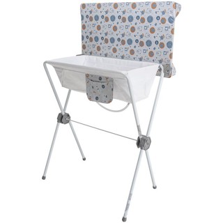 Banheira Infantil Kiddo Slim Plus Whoop Cinza c/ Trocador em Oferta na Shopee