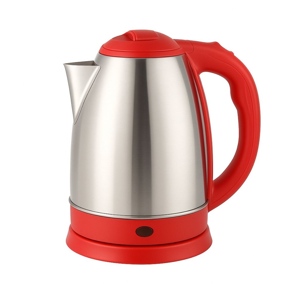 Chaleira Eletrica 220V Jarra Cor Vermelha Inox  2.0 Litros Garrafa 1500w