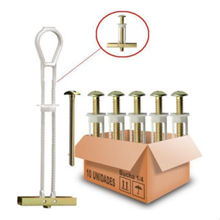 Bucha Gesso Drywall Sforbolt C/ Parafuso 1/4 - 10pcs em Oferta na Shopee