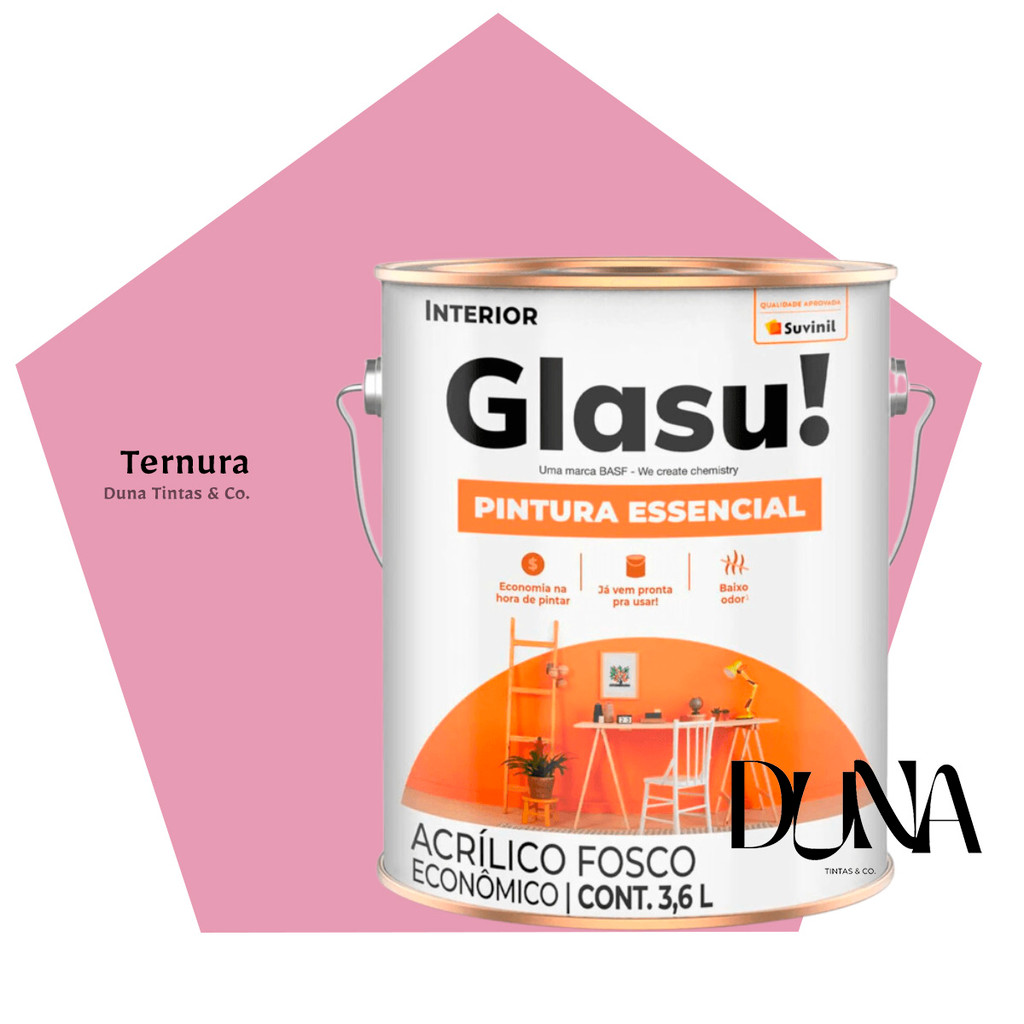Tinta Antimofo Econômica Glasu Rosa Ternura 3,6L