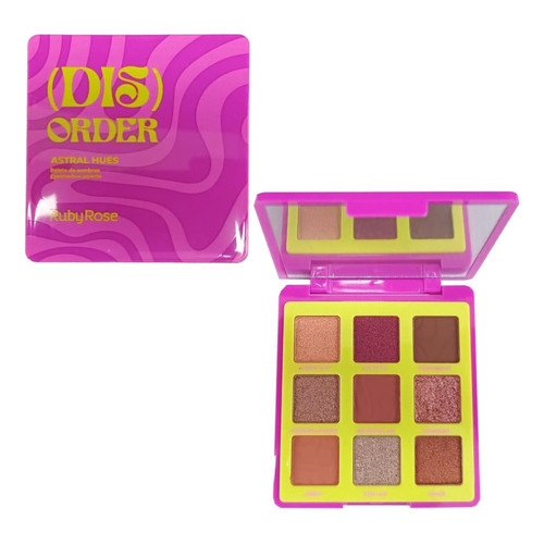 Paleta De Sombras Astral Hues Dis Order Lançamento Ruby Rose