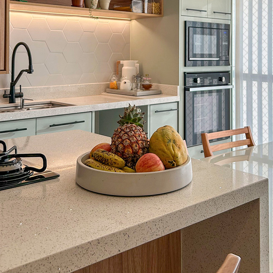 Fruteira Bowl em concreto