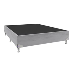 Base para Cama Box Casal 138x188x28 Sued Cinza Portobel