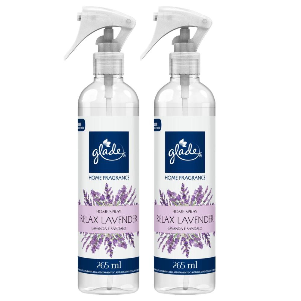 Kit 2 Odorizador Ambiente Relax Lavender Glade Home Fragrance Frasco 265ml cada - Home & Living
