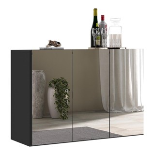 Aparador Buffet 3 Portas com Espelho Suspenso Vegas Multimóveis V1012 em Oferta na Shopee