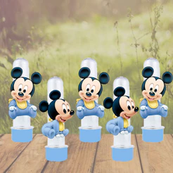 Kit com 10, 20 ou 30 Tubetes Personalizado Para aniversário Mickey Baby
