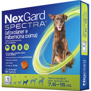 NexGard Spectra para Cães de 7,6 a 15 Kg - 1 Tablete em Oferta na Shopee