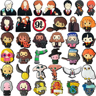 Quente 37 Pçs Harry Potter Academia Mágica Sapato Encantos Dos Desenhos Animados Pino Acessórios Jibz Chinelos De diy De em Oferta na Shopee
