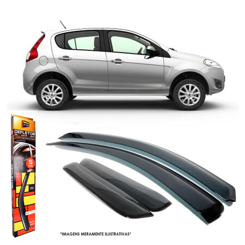 Calha de Chuva Palio G5 2012 até 2017 4 Portas TG Poli - 24018 em Oferta na Shopee