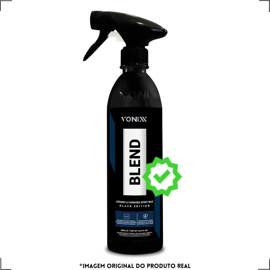 Cera Carnauba Blend e Ceramic Black Edition Spray 500ml Vonixx