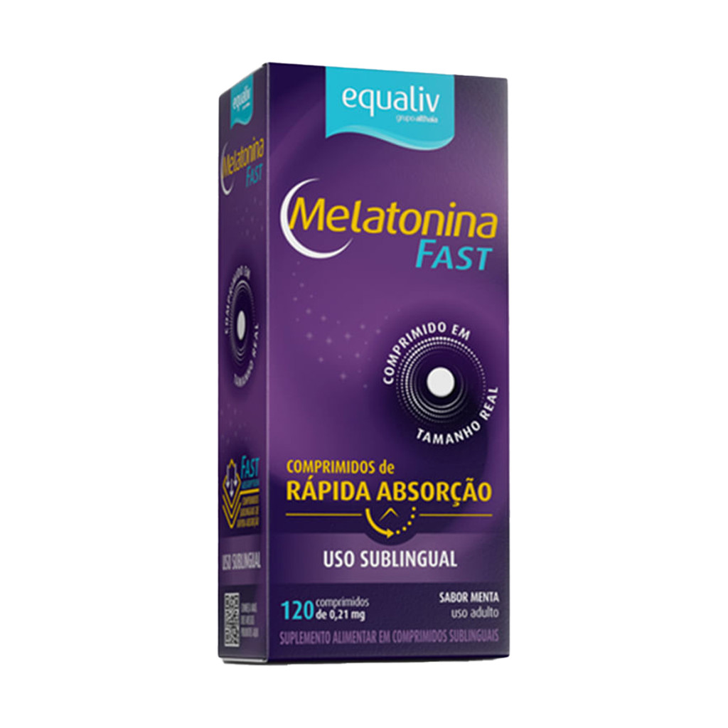 Melatonina Sublingual - Menta 120 Comprimidos - Equaliv em Oferta na Shopee