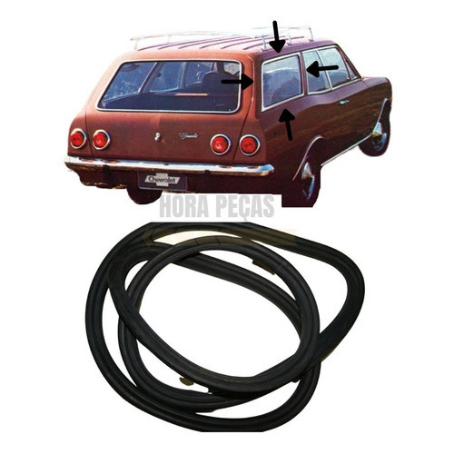 Borracha Vidro Janela Lateral Fixa Caravan Lado Esquerdo