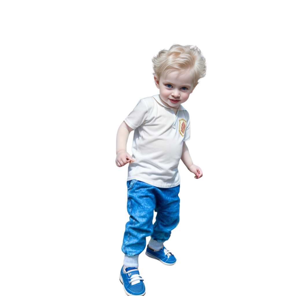 Calça Jeans Bebê e Infantil Menino Menina com Bolsos e Punho Marmorizada